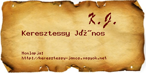 Keresztessy János névjegykártya