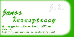 janos keresztessy business card